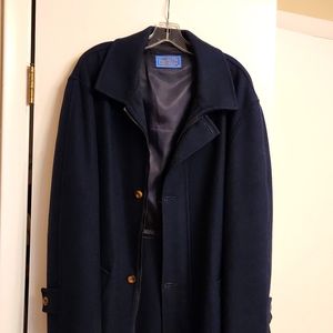 Vintage Pendleton men's navy wool coat